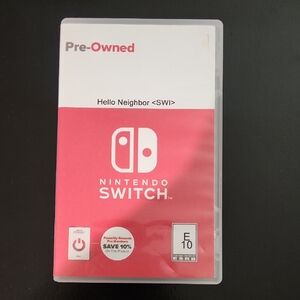 Hello Neighbor Nintendo Switch Game Pre-Owned Rated E10+